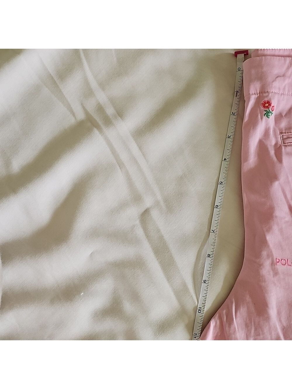 Polo by Ralph Lauren Pink Bermuda Shorts with Embroidered Butterflies - Picture 8 of 13